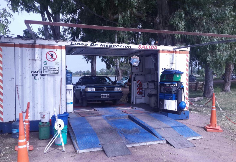 Se instaló en el Parque Plaza Montero la Verificación Técnica Vehicular