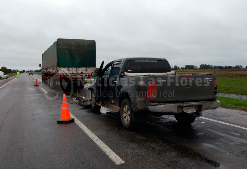 Choque por alcance en el km 156 de la Ruta 3