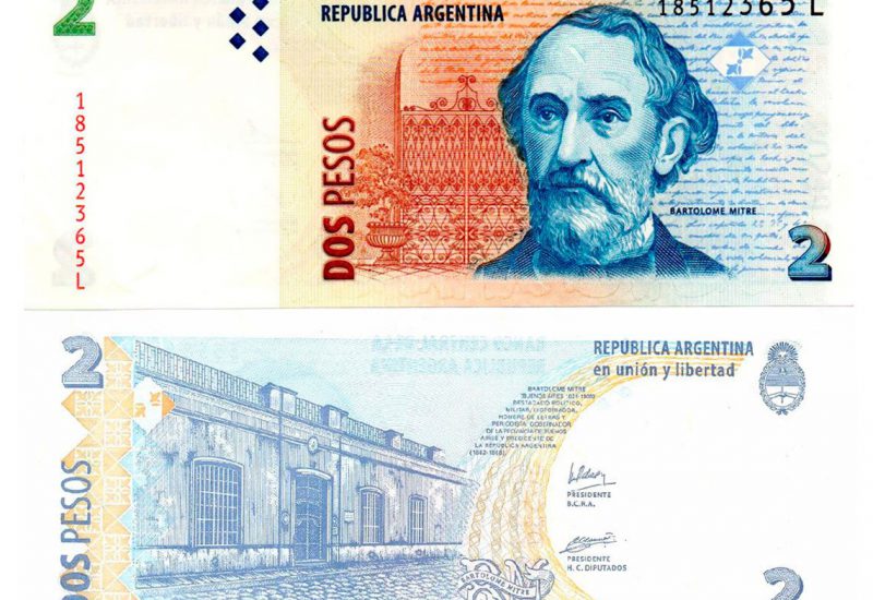 El Banco Central saca de circulación el billete de 2 pesos