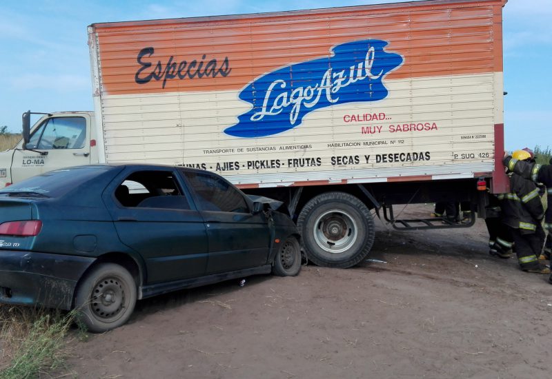 Newton: Importante accidente se registró en camino de tierra