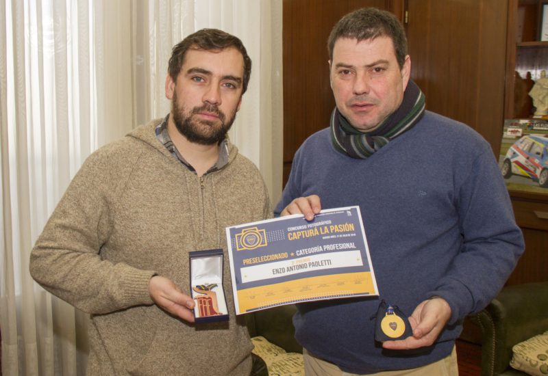 Enzo Paoletti, premiado en un concurso fotográfico organizado por Boca Juniors