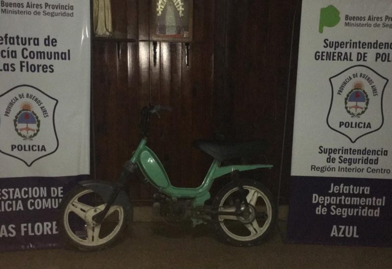 Policía Comunal recuperó un ciclomotor robado