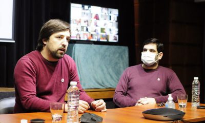 Viceministro de Salud bonaerense Nicolás Kreplak junto a Homero Giles, presidente de IOMA.
