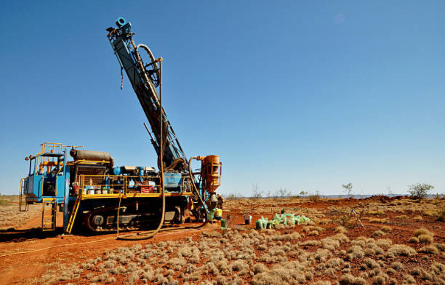 Drilling for iron ore